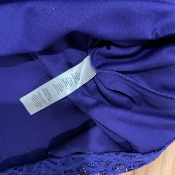 Easy Wear by Chicos Periwinkle MIDI Lace Dress, Size 0 - Picture 7 of 7